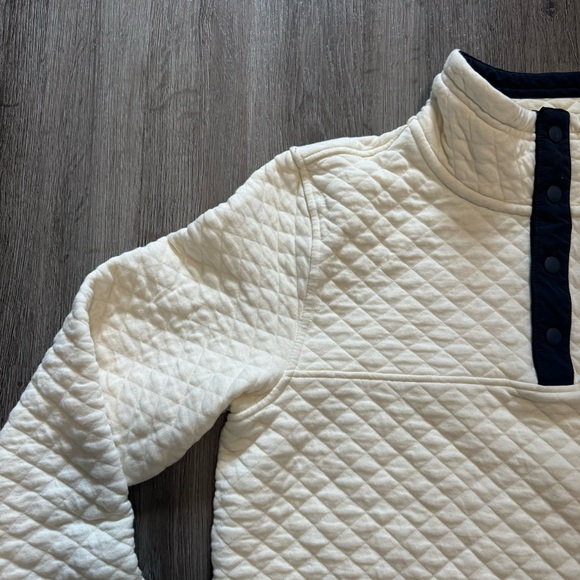 Patagonia Organic Cotton Quilted Snap-T Pullover Blue/White/Cream Style #25281 - Picture 4 of 12